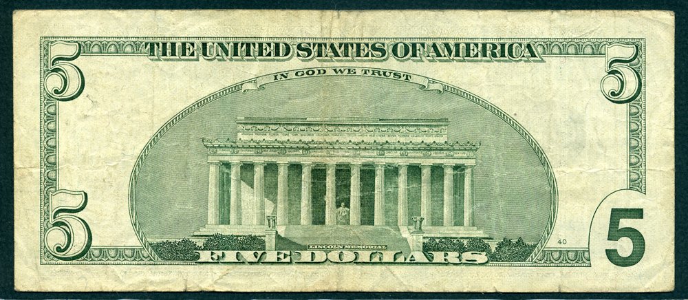 2003A $5 Federal Reserve Note S/N 11/28/1956