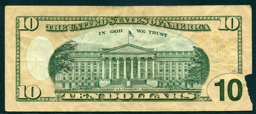 2013 $10 Federal Reserve Note S/N 06/13/1970