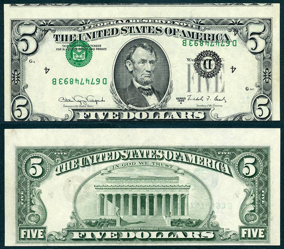 1988 $1 Federal Reserve Error Note