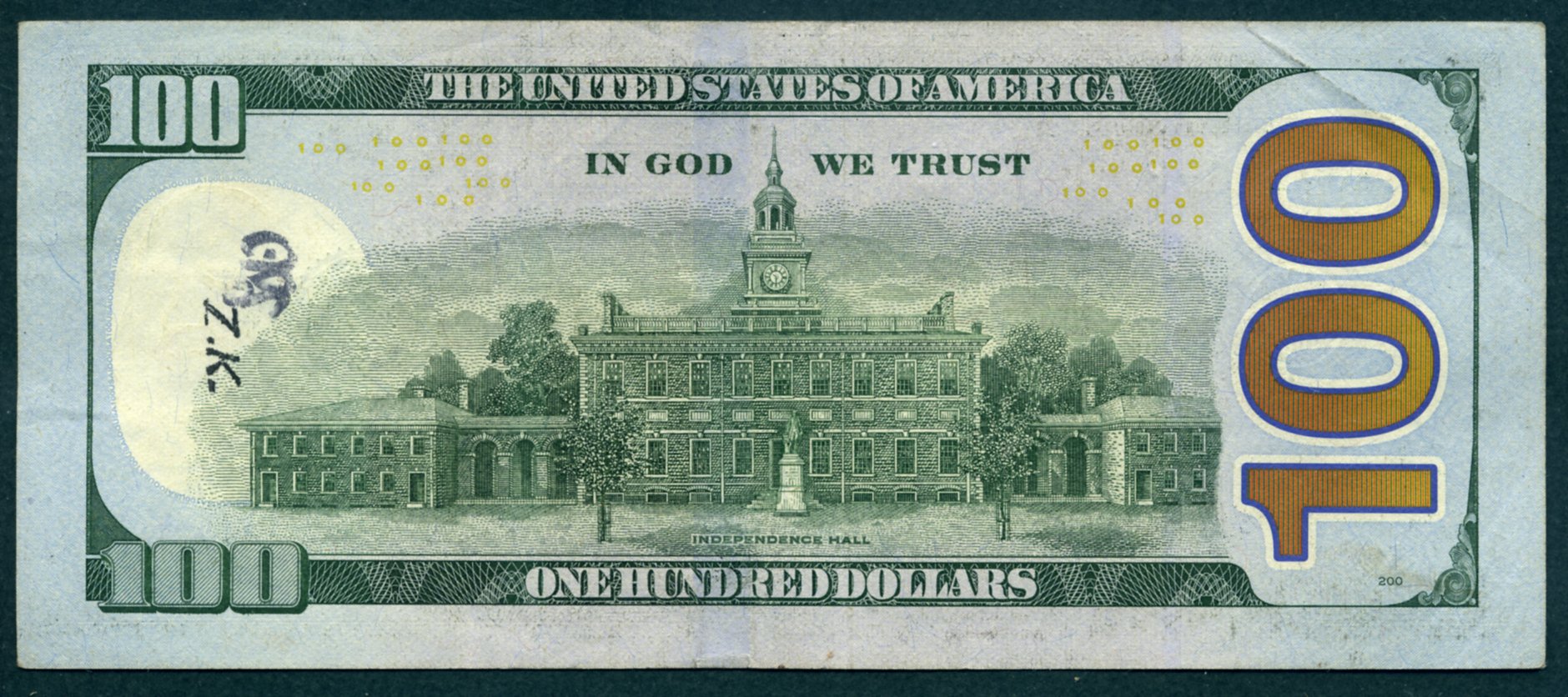 2009A $100 Federal Reserve Note S/N 03/07/1969