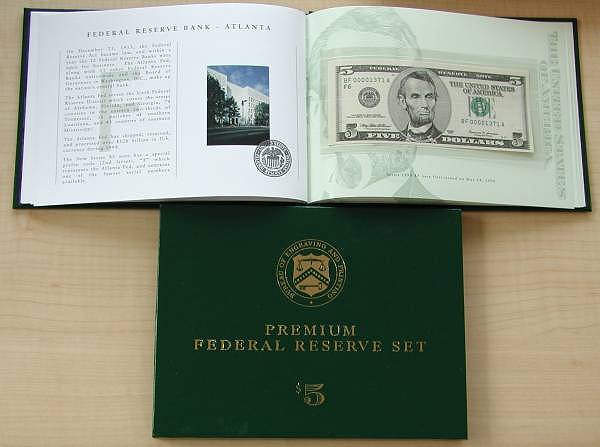 1999 $5 Premium Federal Reserve Set # 77